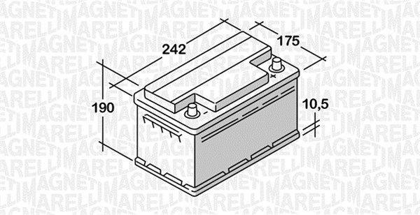 MAGNETI MARELLI Käynnistysakku 067106345010